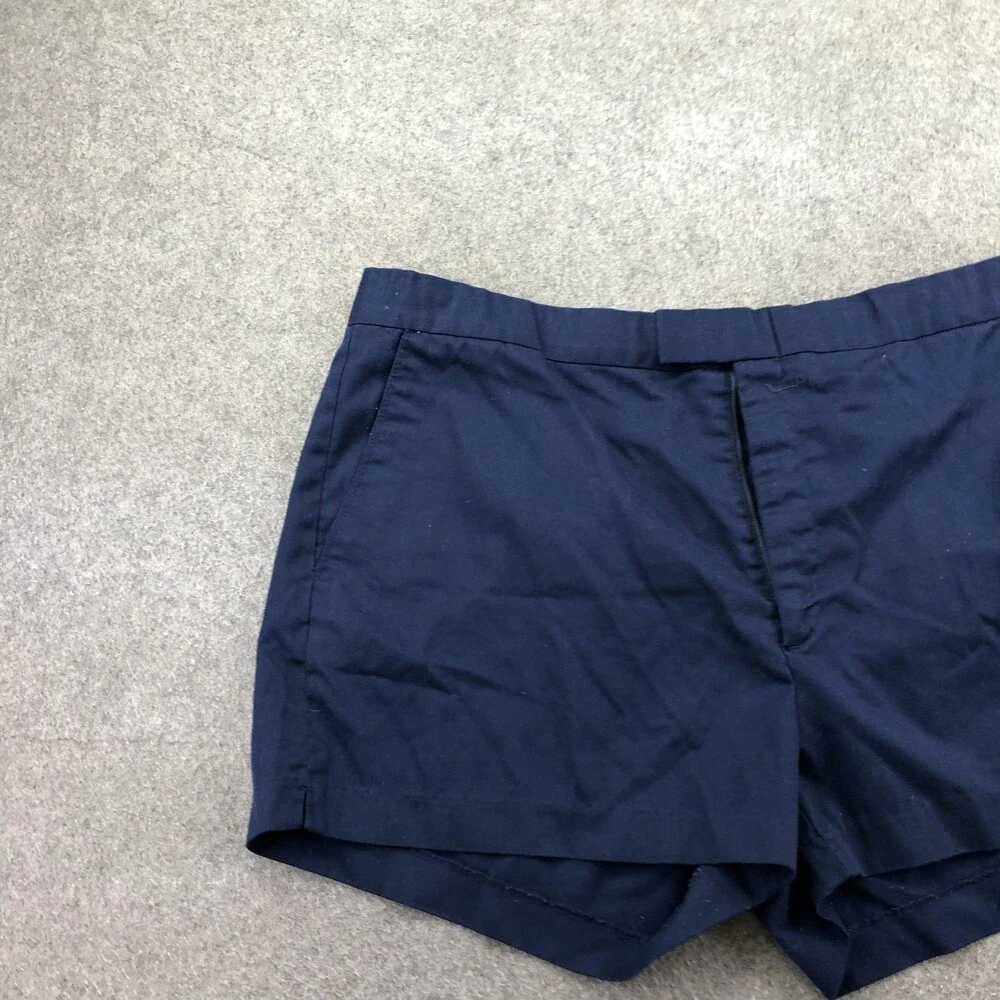 Adidas Shorts Mens 42 Blue Chino Flat Front 4 Inseam Casual Summer Sports
